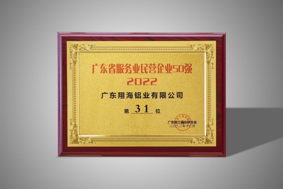 2022 Ranked 31st among the top 50 private service enterprises in Guangdong Province